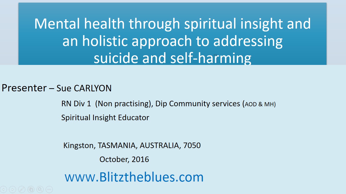 Mental health through Spiritual Insight