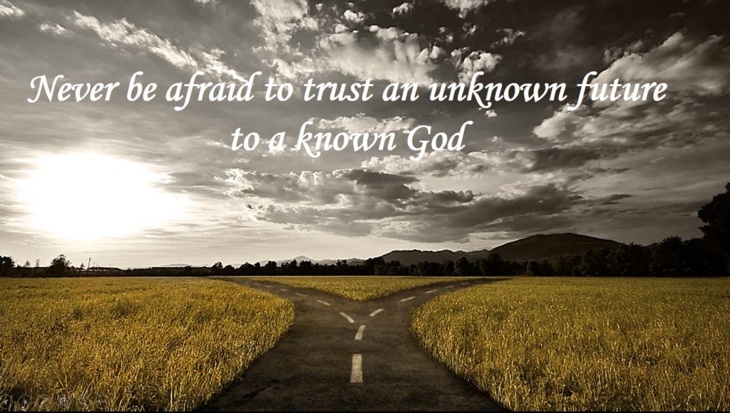 Never be afraid to trust in God