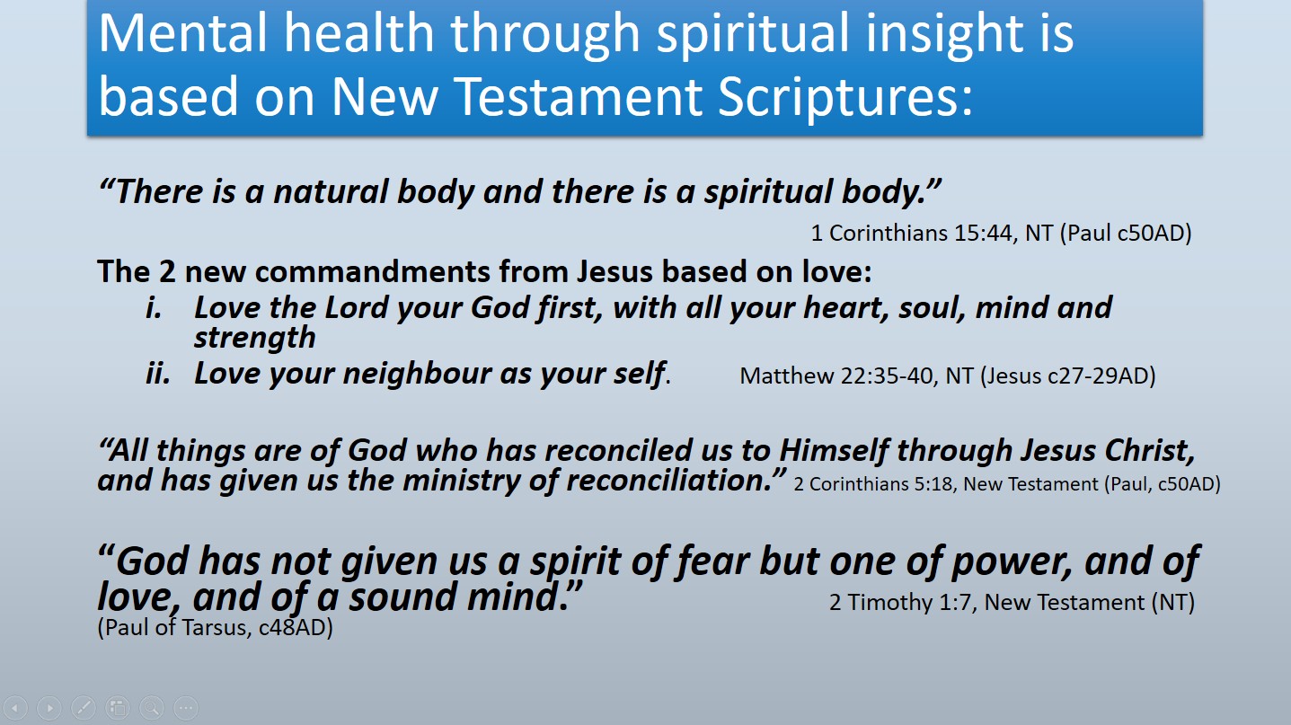 Mental Health according to Scriptures