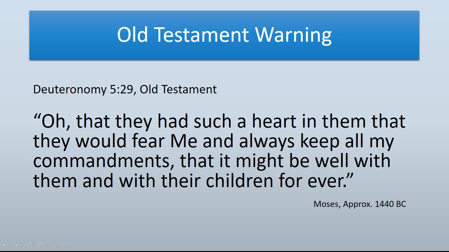 Old Testament Warning