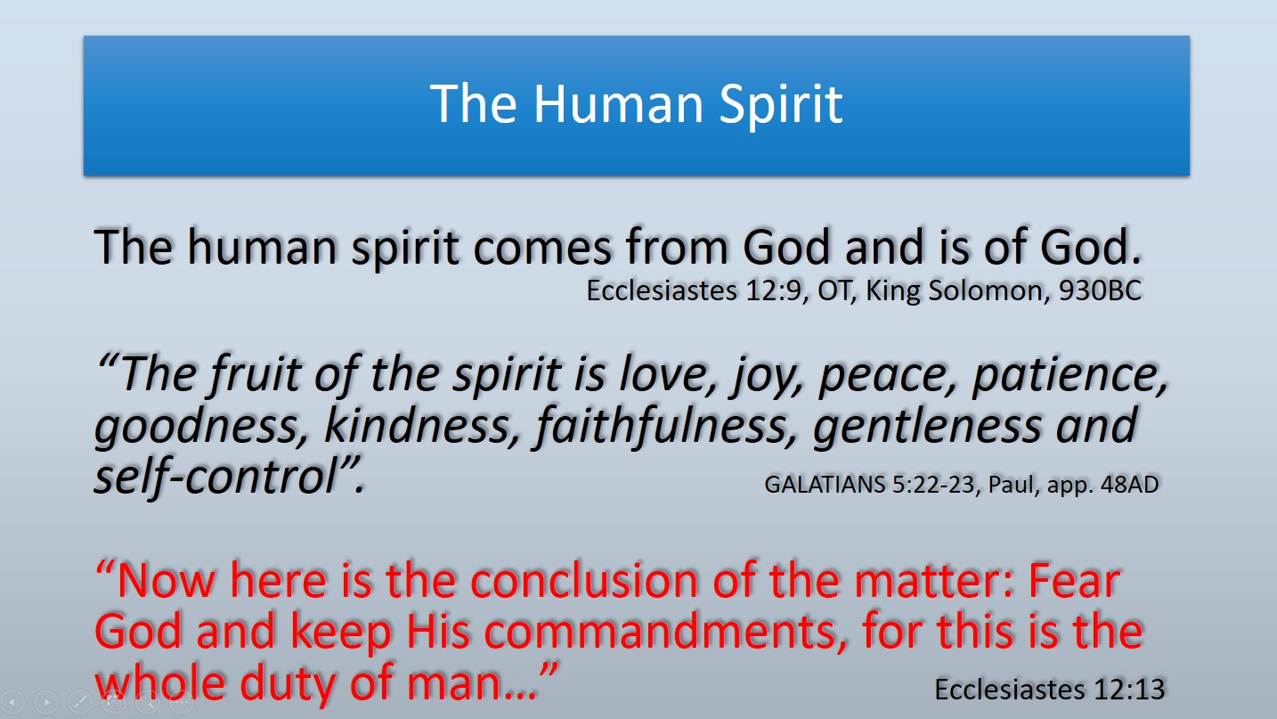 The Human Spirit from God