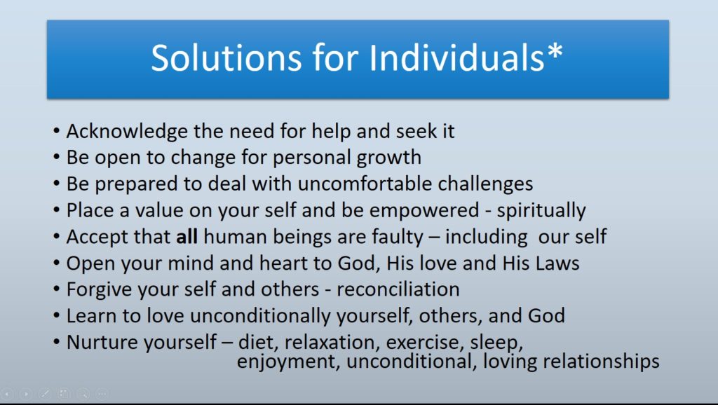Solutions for Individuals Mental Health
