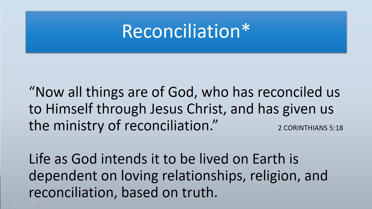 Reconciliation through Jesus