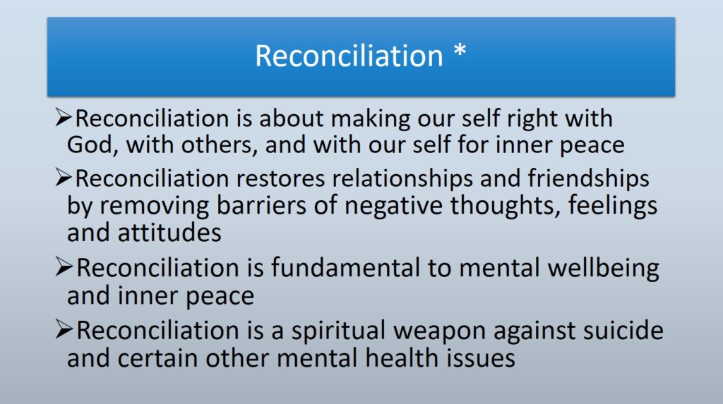 Reconciliation through The Lord